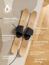 drySki wooden kids' skis and their benefits: motor skills, muscle memory, zero pressure and mindset training